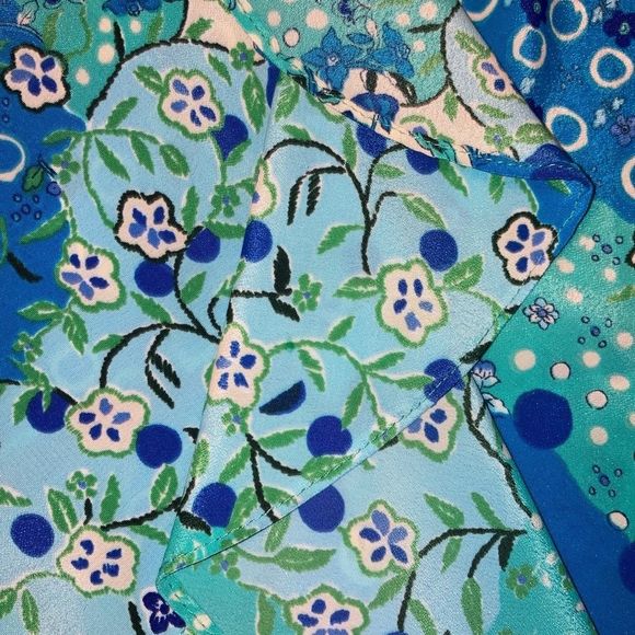 Fire Los Angeles Size Large Blue Tiered Ruffle High Waisted Skirt - Picture 2 of 4